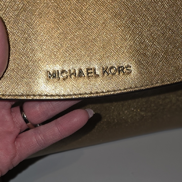 Michael Kors Gold Satchel Bag - Picture 12 of 16